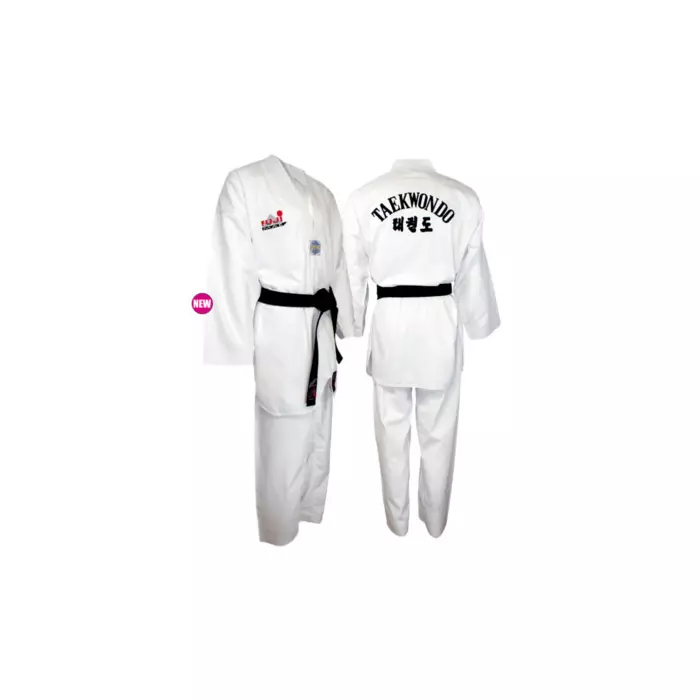 WT taekwondo edzőruha fehér gallérral