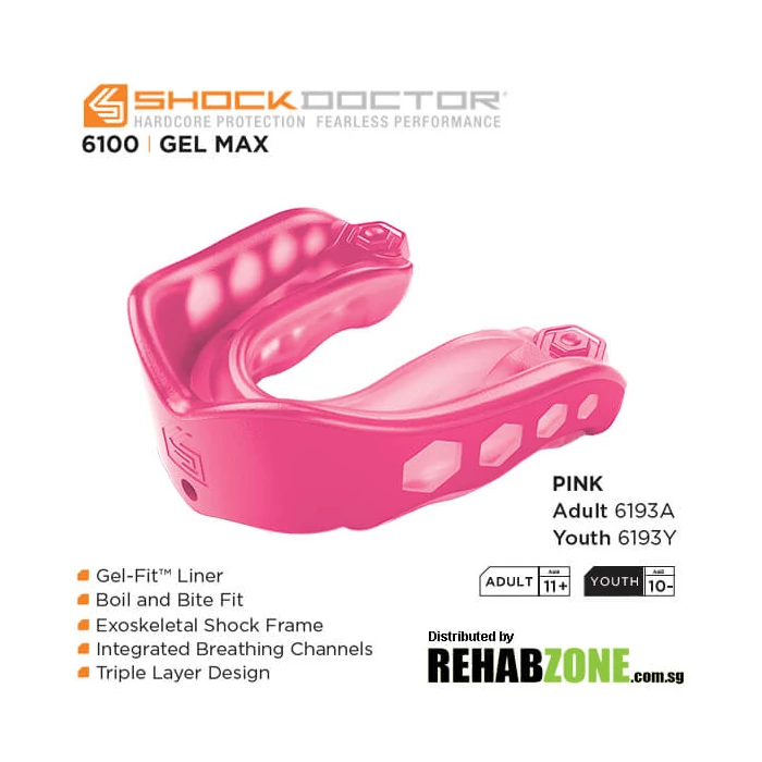 Shock Doctor Gel Max Pink fogvédő - gyermek